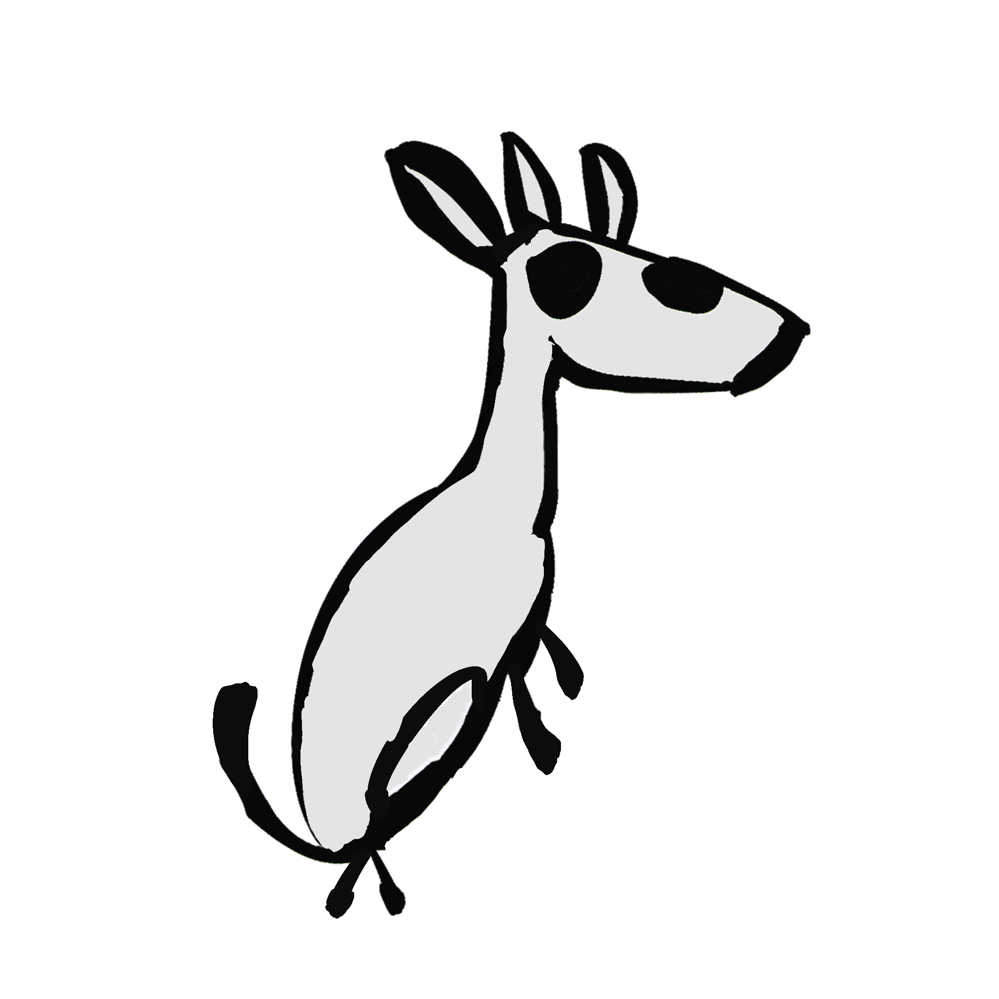 Hand-drawn kangaroo
