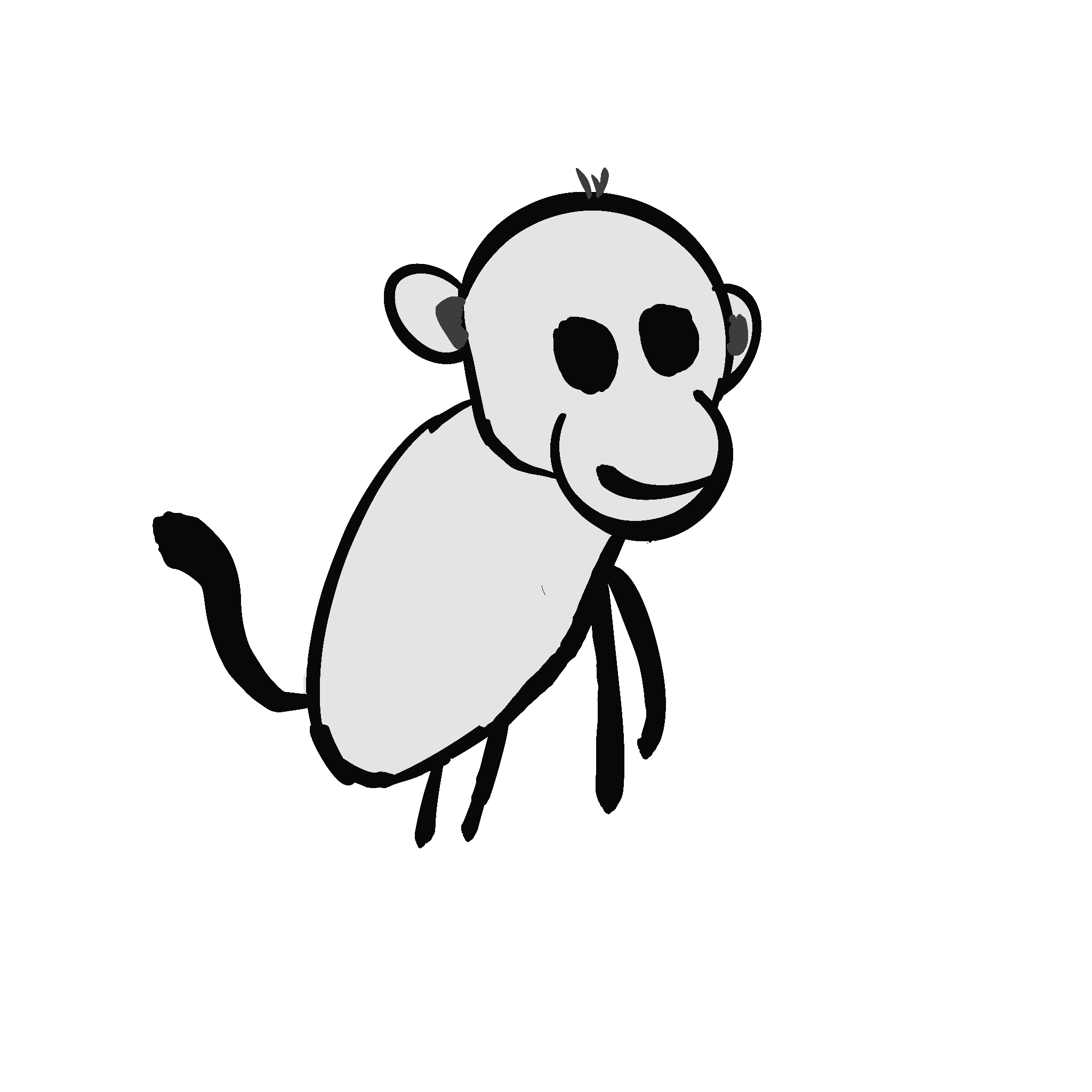 Hand-drawn monkey